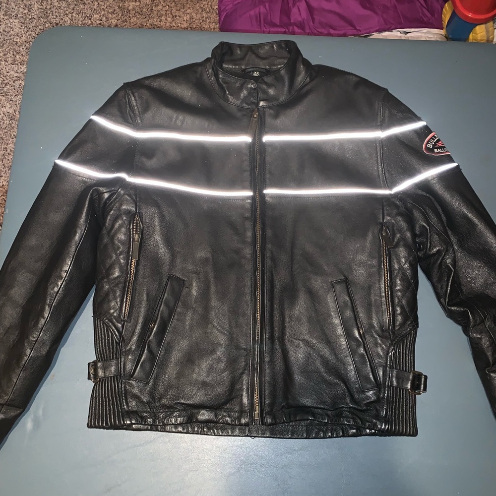 Bullet Proof brand leather jacket biker motorcycle